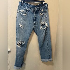Distressed Levi’s 501 women’s jeans